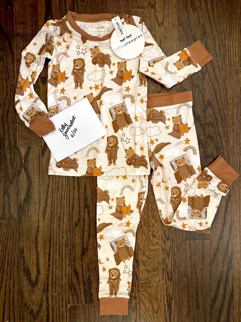 NWT - 2T Little Sleepies Beary Sleepy LS Pants Pajamas PJ Set